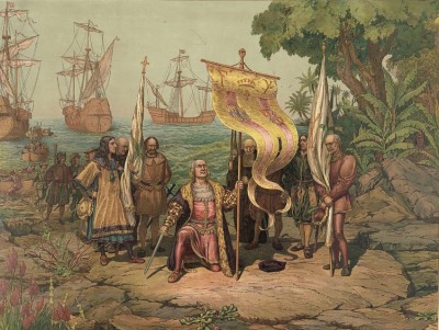 Indios americanos se libraron de su tiranía un 12 de octubre de 1492 Columbus-discovers-new-world